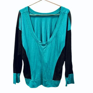 Blue black and gray crop sweater size L